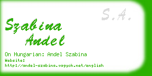 szabina andel business card